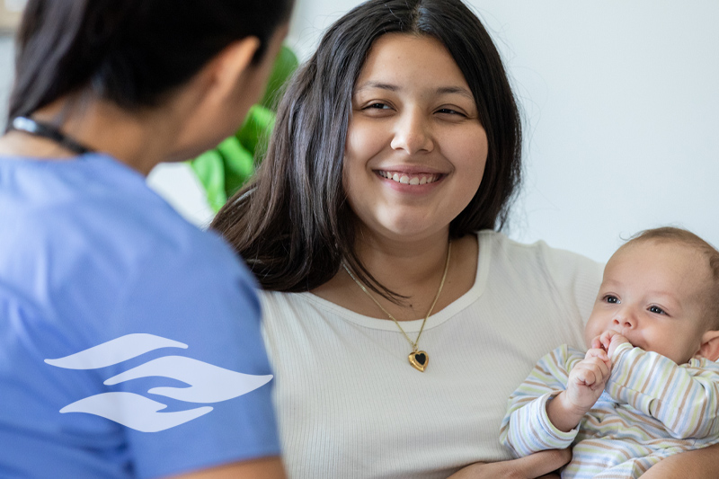 patient being examined by her primary care provider