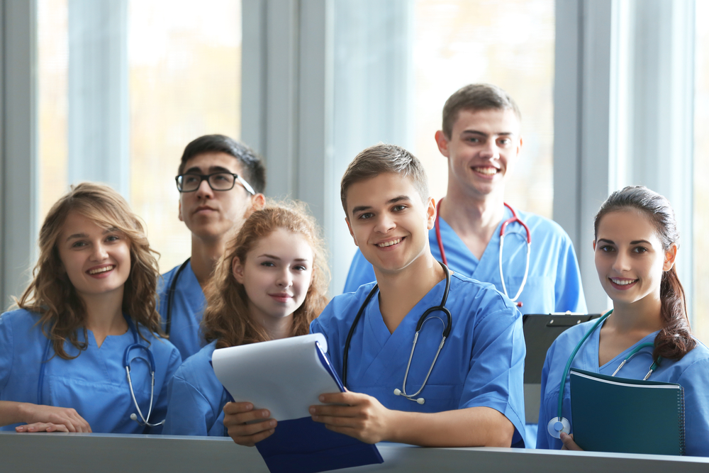 young group of medical students