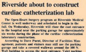 Riverside to construct cardiac catheterization lab