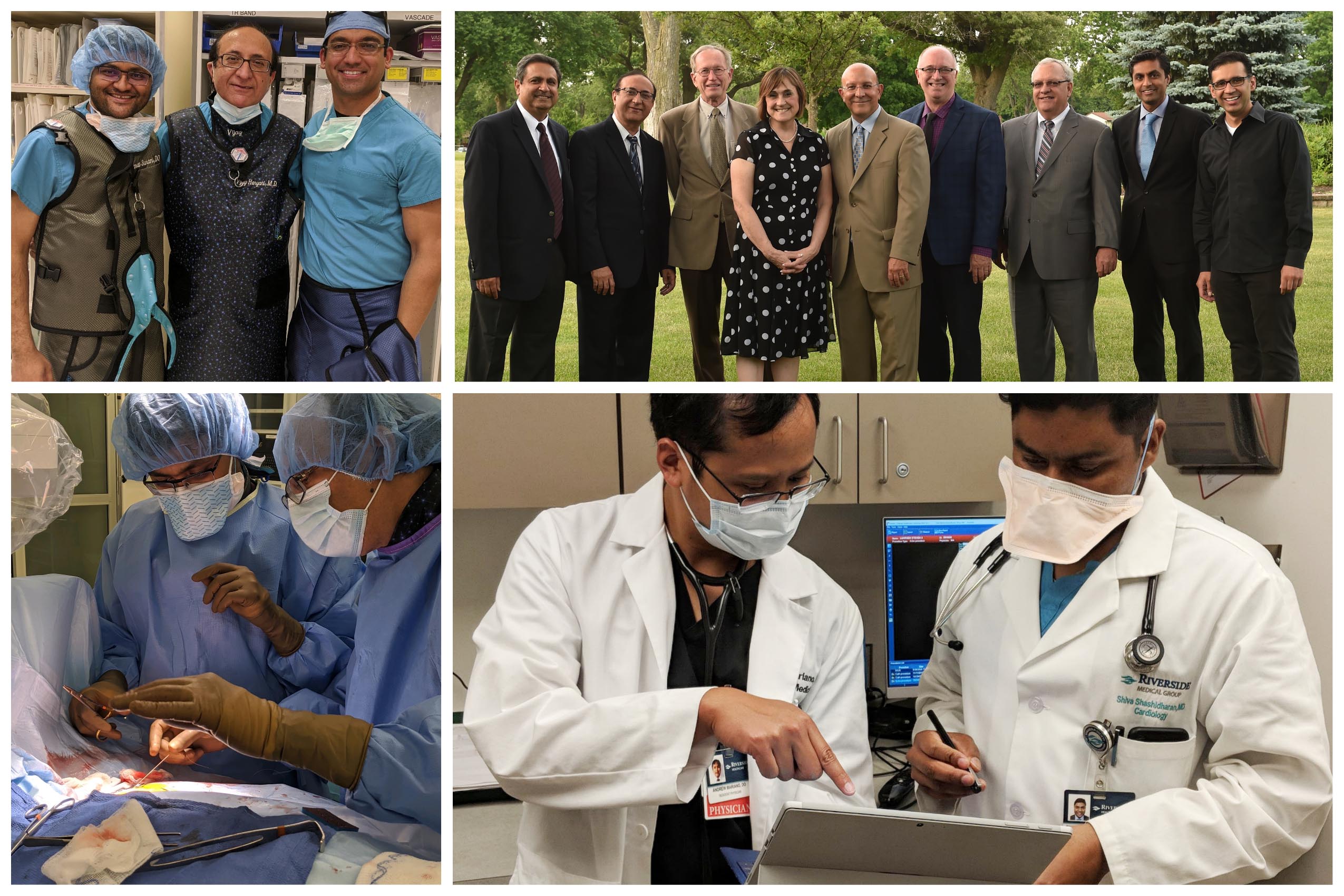 Photo collage of cardiology fellowship 