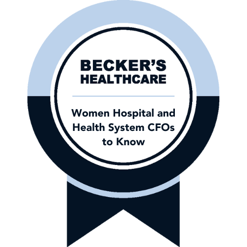 Badge logo for Becker's Healthcare Women Hospital and Health System CFOs to Know